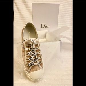 Dior Pink Velvet Sneakers